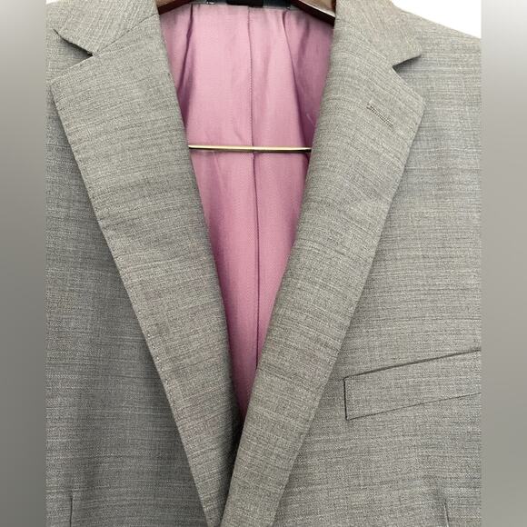 Zanetti Lanificio Di Biella Men's Gray Porto Suit Jacket 44L NWT MSRP $395 - Picture 3 of 12
